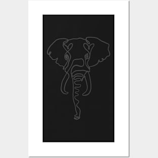 Elephant Line Art Collection Posters and Art